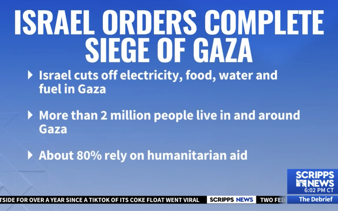 The Gaza Strip Has No Power, No Water, No Electricity, and No Food Supply